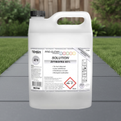 Ättiksyra 60% med bakgrund trädgårdsgång