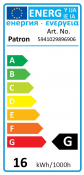 Energy label 2D 16W 2700K 5941029896906