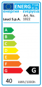 Energy label klot E14 40W 1022