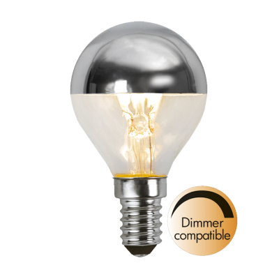 LED-lampa E14 Topp Coated silver